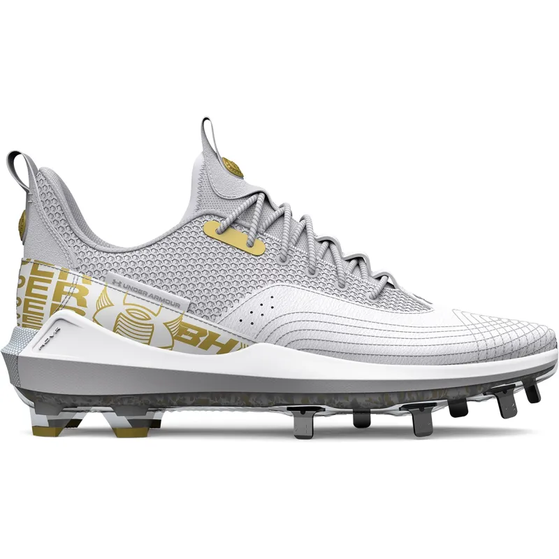 Under Armour Mens Harper 7 Low ST - White Metallic Gold made by Under Armour