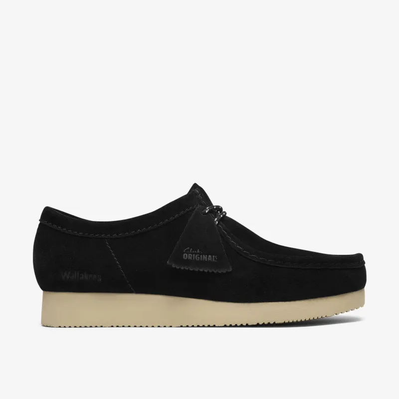 Clarks Mens Wallabee Lite - Black Suede made by Clarks