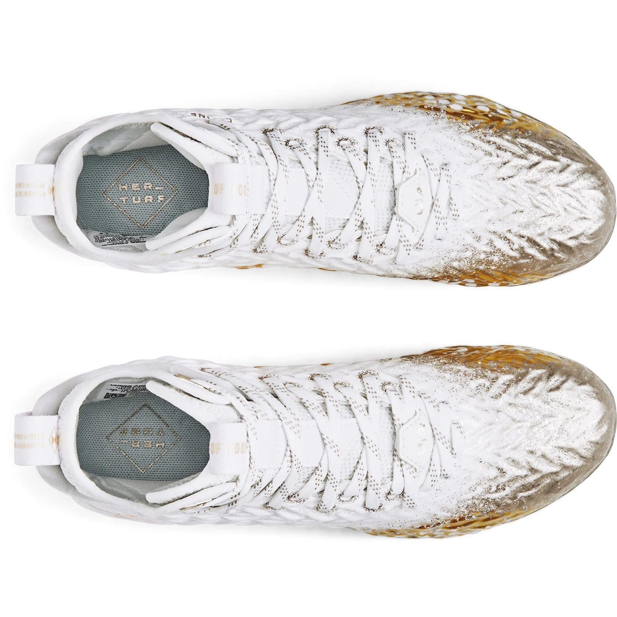 Under Armour Womens Spotlight Clone MC - White Metallic Faded Gold sold by Zulily product image thumbnail 3