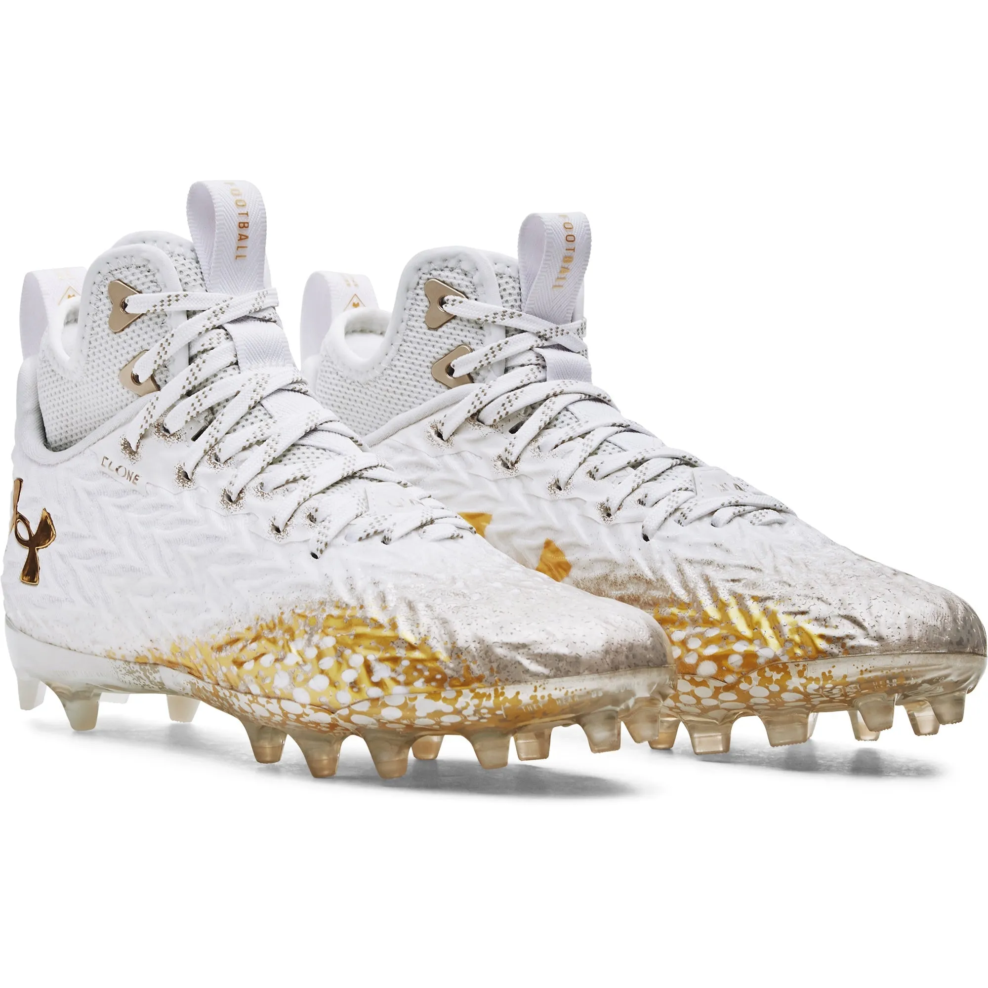 Under Armour Womens Spotlight Clone MC - White Metallic Faded Gold sold by Zulily product image thumbnail 4