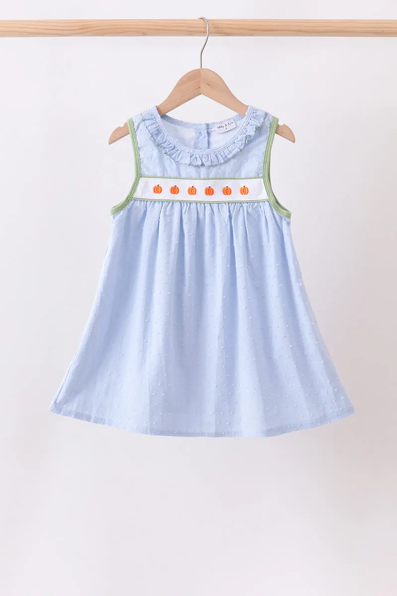 Blue Pumpkin Embroidery Jacquard Ruffle Dress sold by Zulily