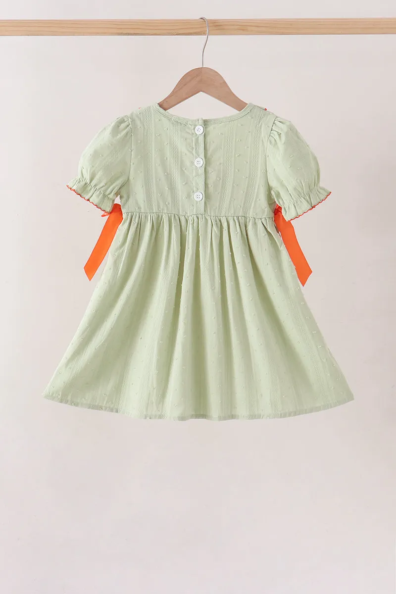 Green Pumpkin Smocked Dress sold by Zulily product image thumbnail 3