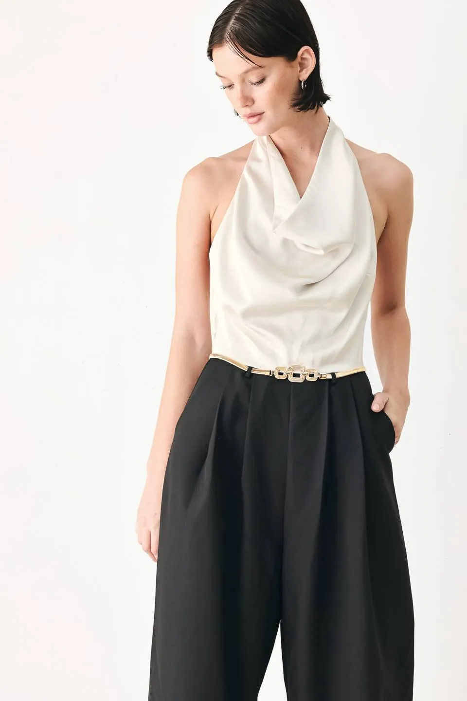 Black & Cream Poise Woven Jumpsuit sold by Zulily product image thumbnail 5
