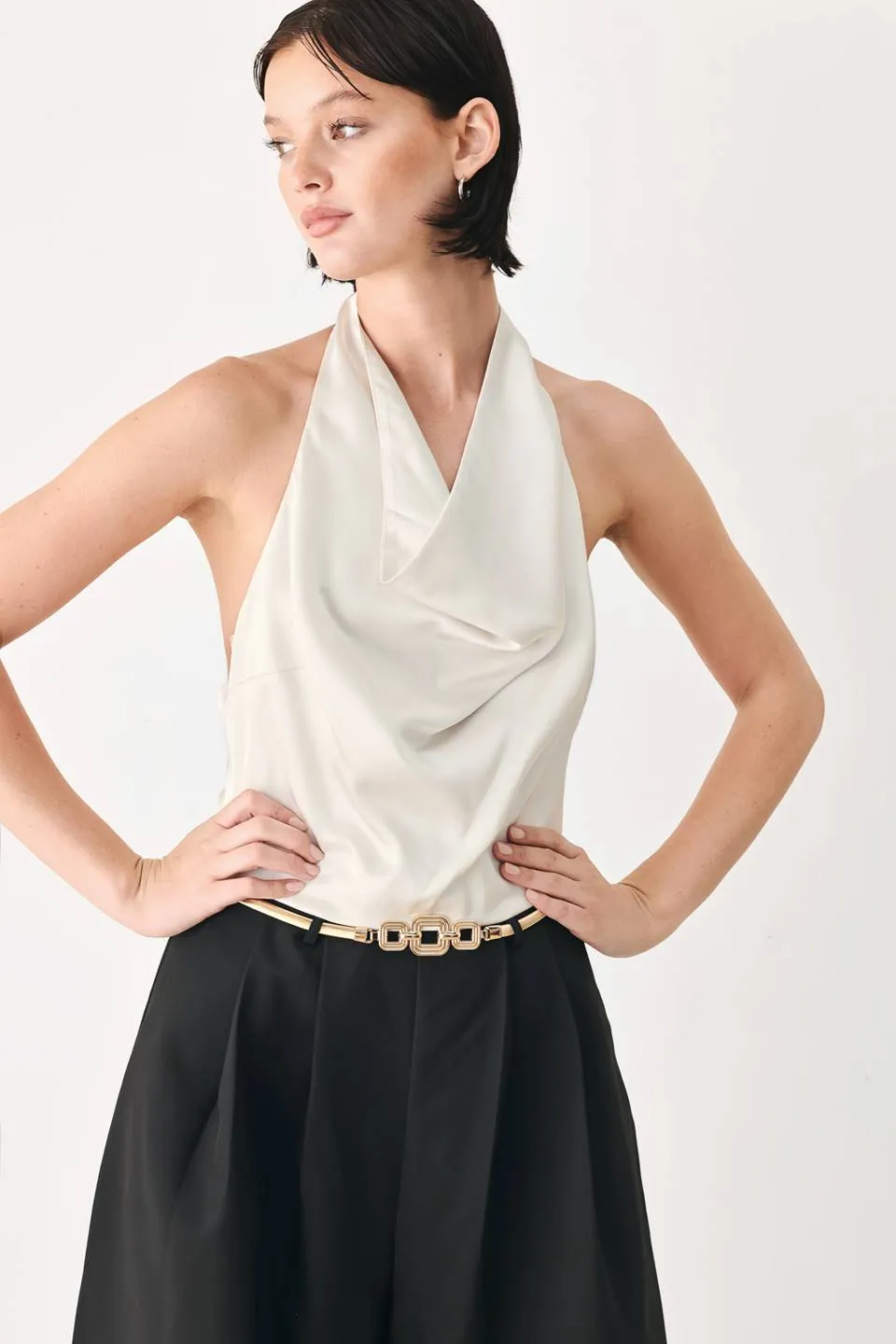 Black & Cream Poise Woven Jumpsuit sold by Zulily product image thumbnail 2