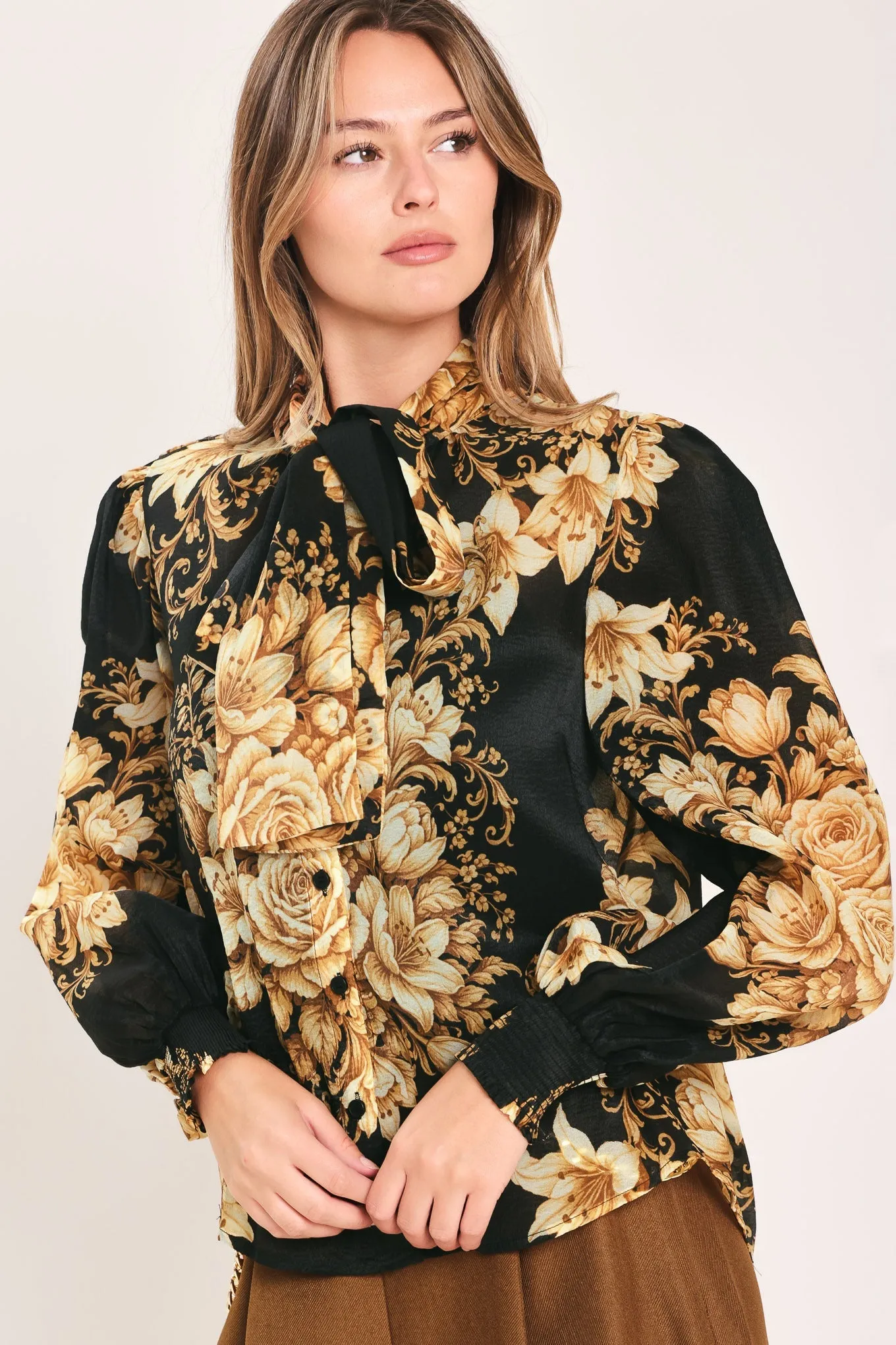 Moonlit Garden Bow Tie Blouse sold by Zulily product image thumbnail 4