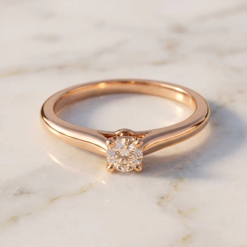 Cartier 1895 Solitaire · Rose Gold · Diamond made by Cartier