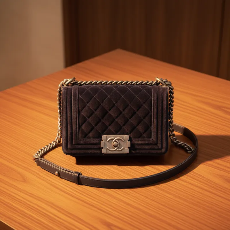 Chanel Boy · Velvet · Chain Shoulder Bag made by Chanel