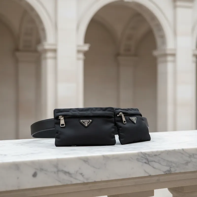 Prada Tessuto Belt Pouch · Leather made by Prada