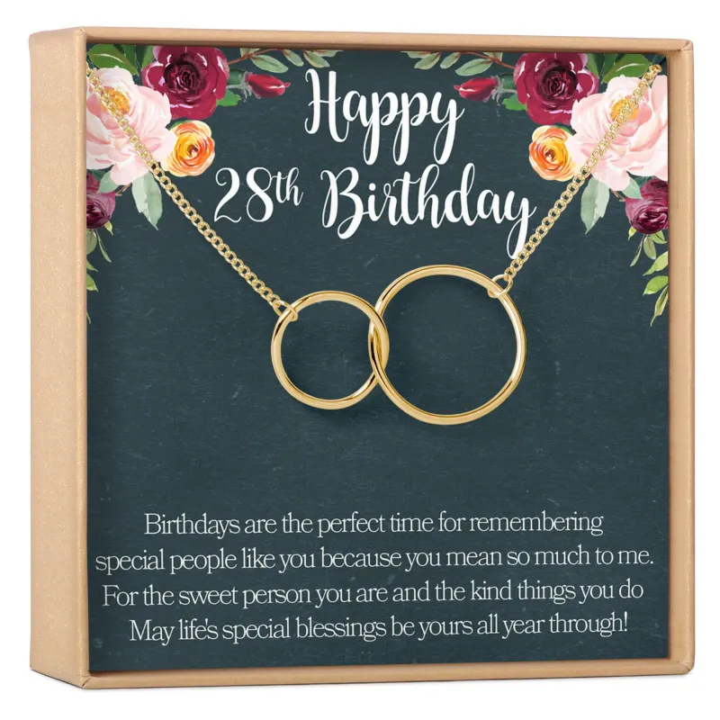 28th Birthday Necklace made by Zulily