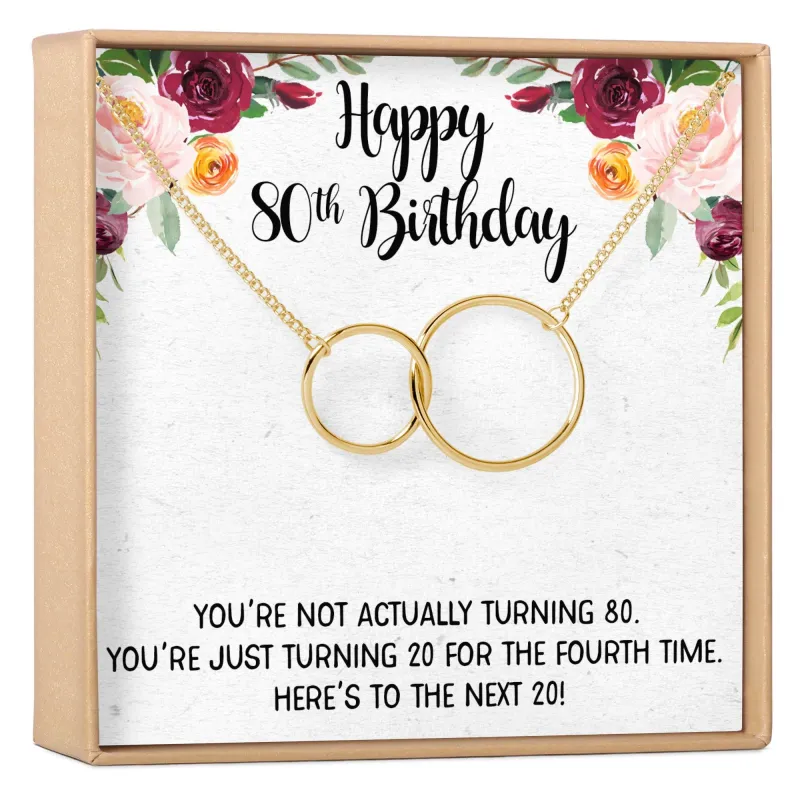 80th Birthday Gift Necklace made by Zulily