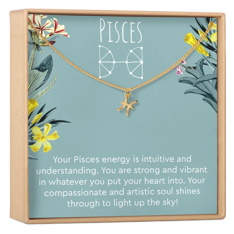 Pisces Zodiac Gift Necklace made by Zulily