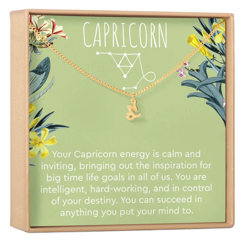 Capricorn Zodiac Gift Necklace made by Zulily