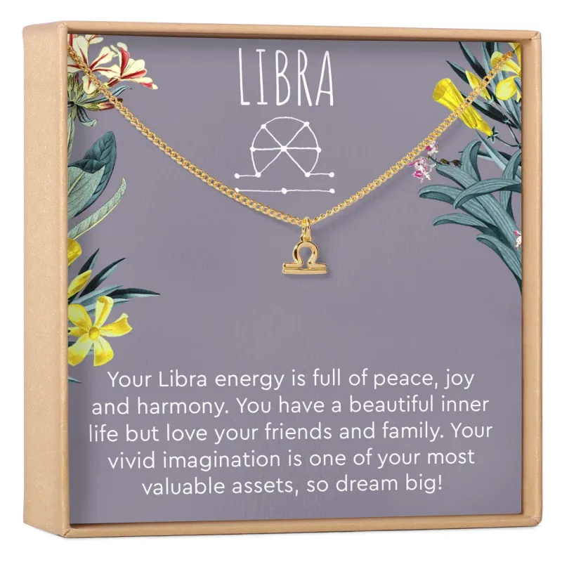 Libra Zodiac Gift Necklace made by Zulily