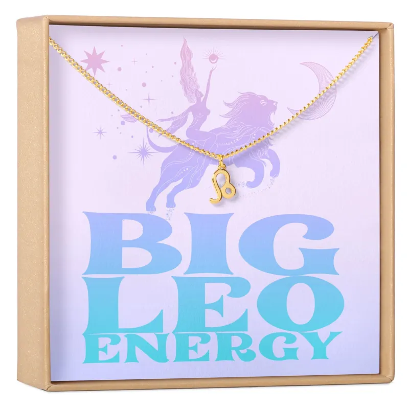 Big Leo Energy Zodiac Necklace made by Zulily
