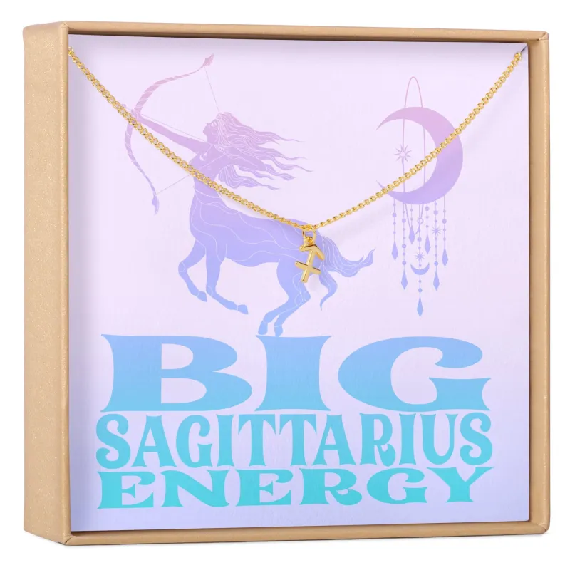 Big Sagittarius Energy Zodiac Necklace made by Zulily