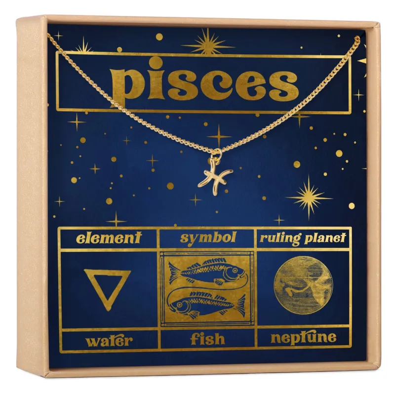 Starry Night Pisces Zodiac Necklace made by Zulily