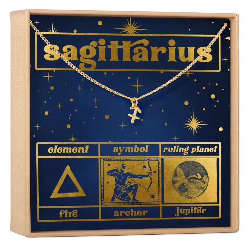 Starry Night Sagittarius Zodiac Necklace made by Zulily