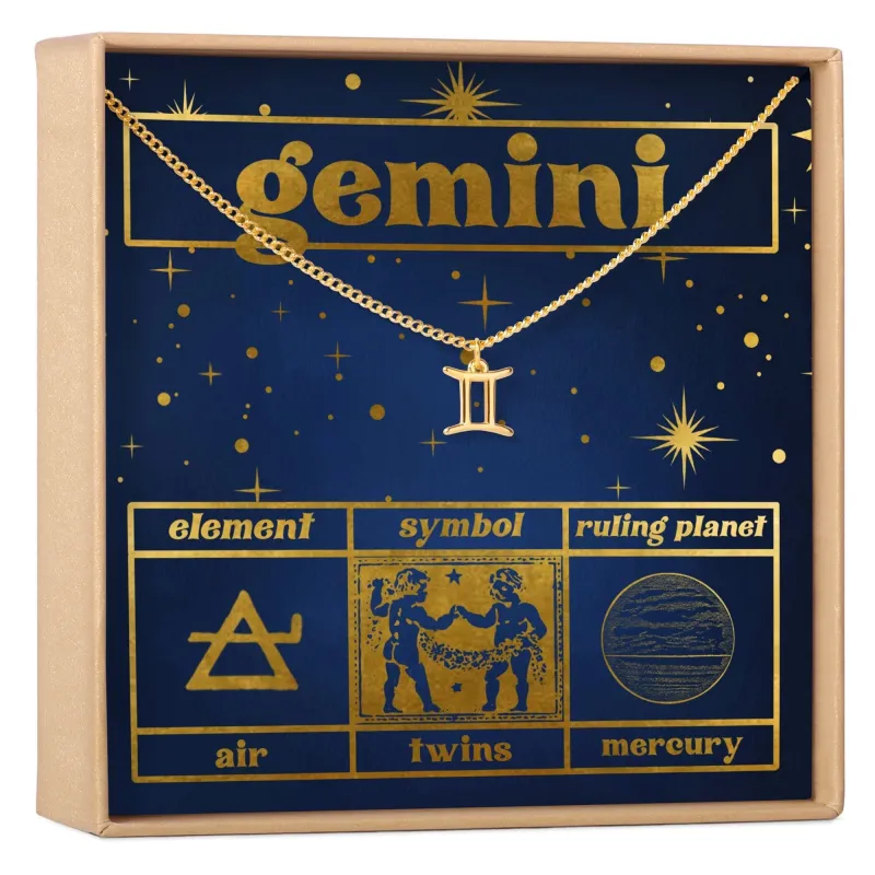Starry Night Gemini Zodiac Necklace made by Zulily