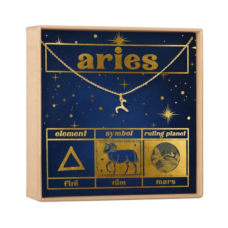 Starry Night Aries Zodiac Necklace made by Zulily