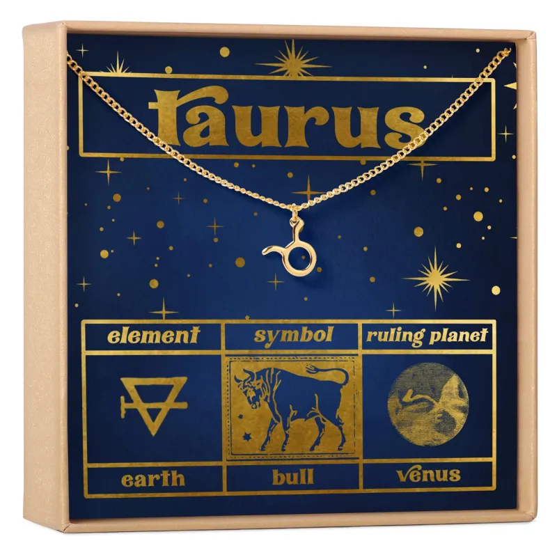 Starry Night Taurus Zodiac Necklace made by Zulily