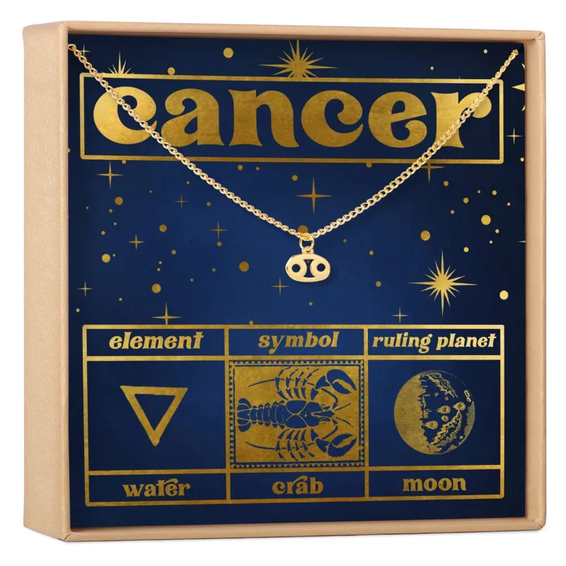 Starry Night Cancer Zodiac Necklace made by Zulily
