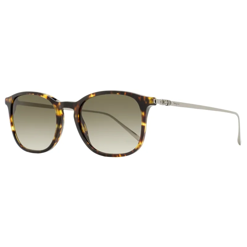 Ferragamo Keyhole Square Sunglasses SF2846SCP 219 Tortoise/Ruthenium 53mm made by Salvatore Ferragamo
