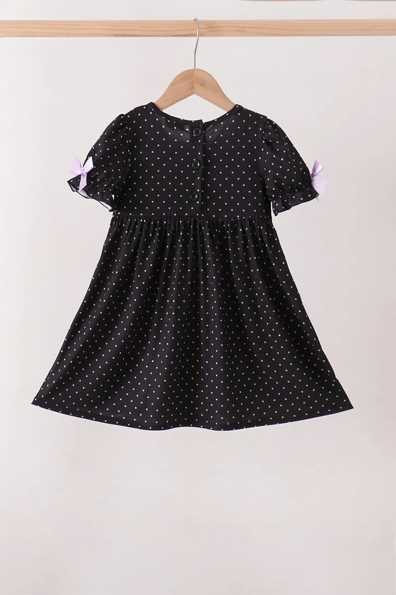 Black Ghost Spider Embroidery Ruffle Dress sold by Zulily product image thumbnail 5