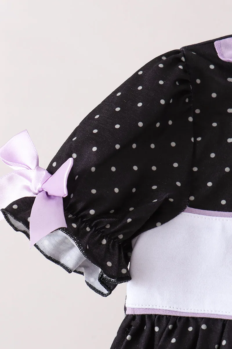 Black Ghost Spider Embroidery Ruffle Dress sold by Zulily product image thumbnail 3