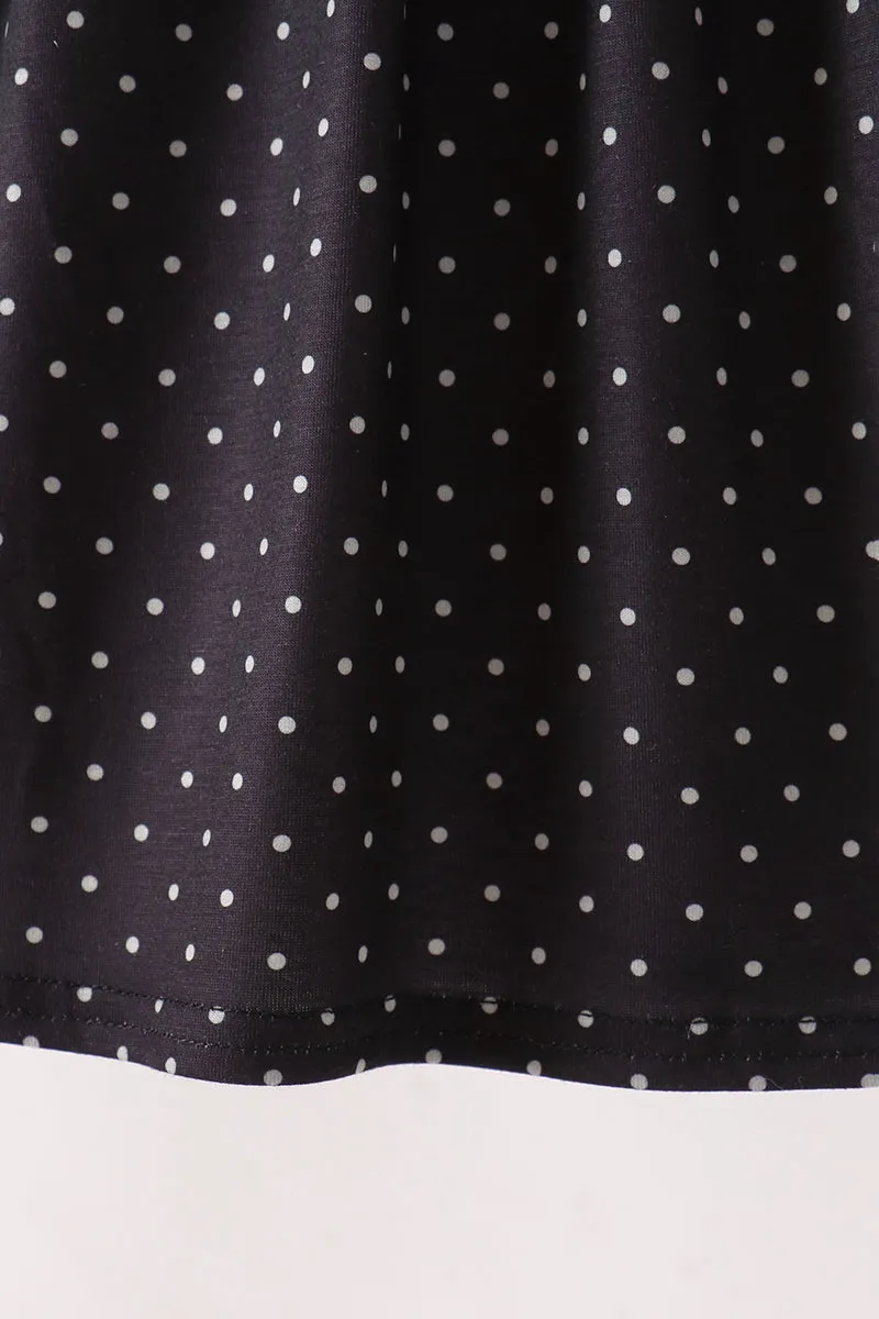 Black Ghost Spider Embroidery Ruffle Dress sold by Zulily product image thumbnail 4