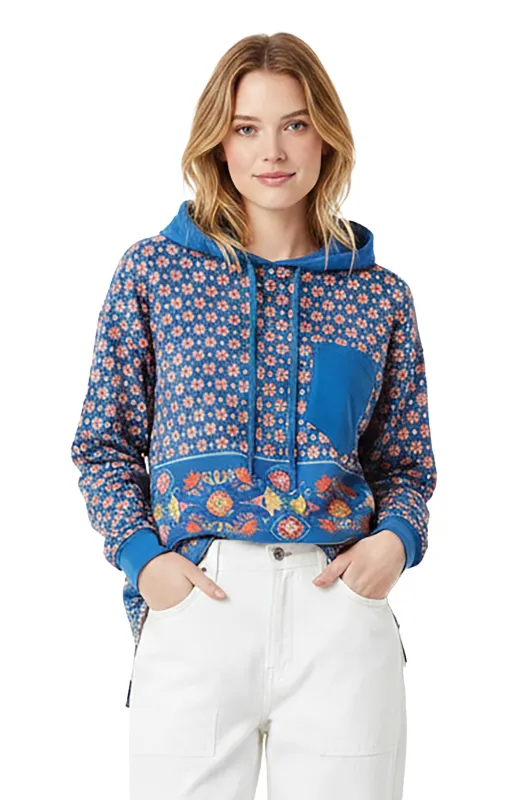 Lily by Firmiana Women's Terry Hoodie with Drawstrings and Chest Pocket made by Zulily