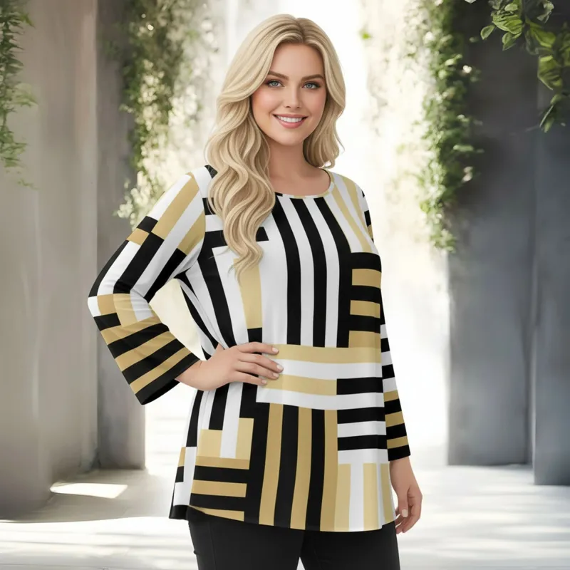 Long Sleeve Round Neck Tunic by Bon Apple Tea made by Zulily
