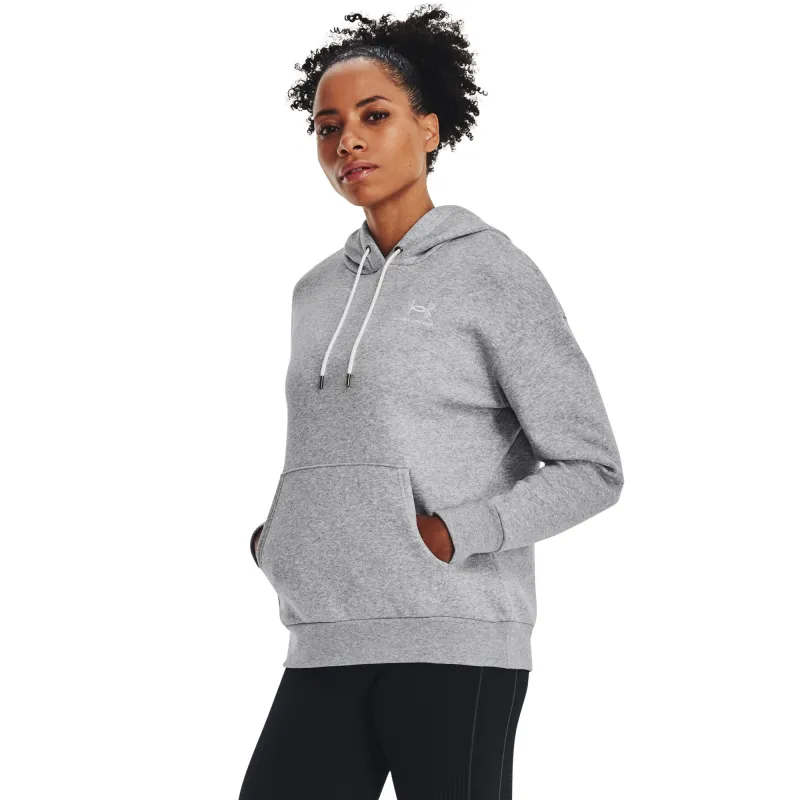 Under Armour Womens UA Essential Fleece Hoodie - Light Grey Heather made by Under Armour