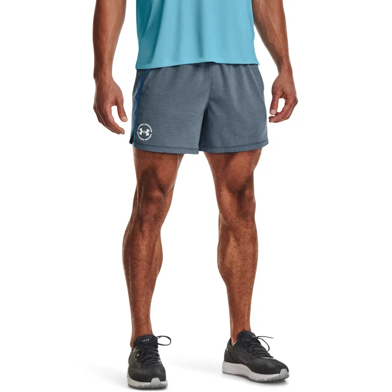 Under Armour Mens UA Run Up The Pace 5" Shorts - Heather Blue/Royal made by Under Armour