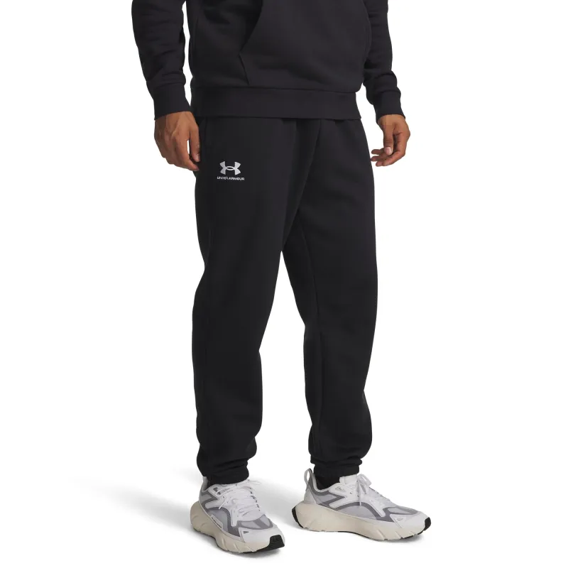 Under Armour Mens UA Essential Fleece Jogger - Black made by Under Armour