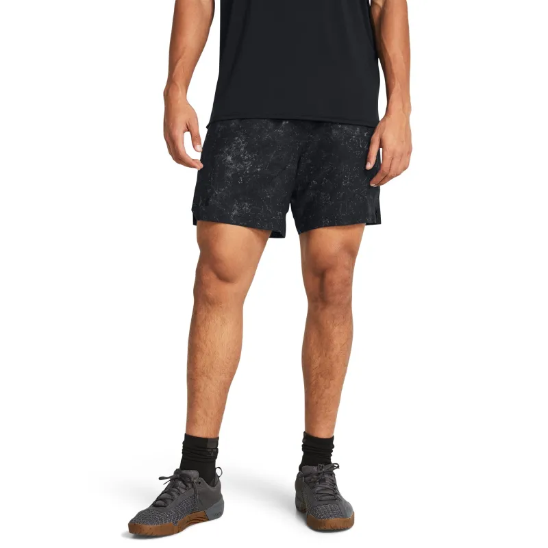 Under Armour Mens UA Vanish Woven 6" Printed Shorts - Black made by Under Armour