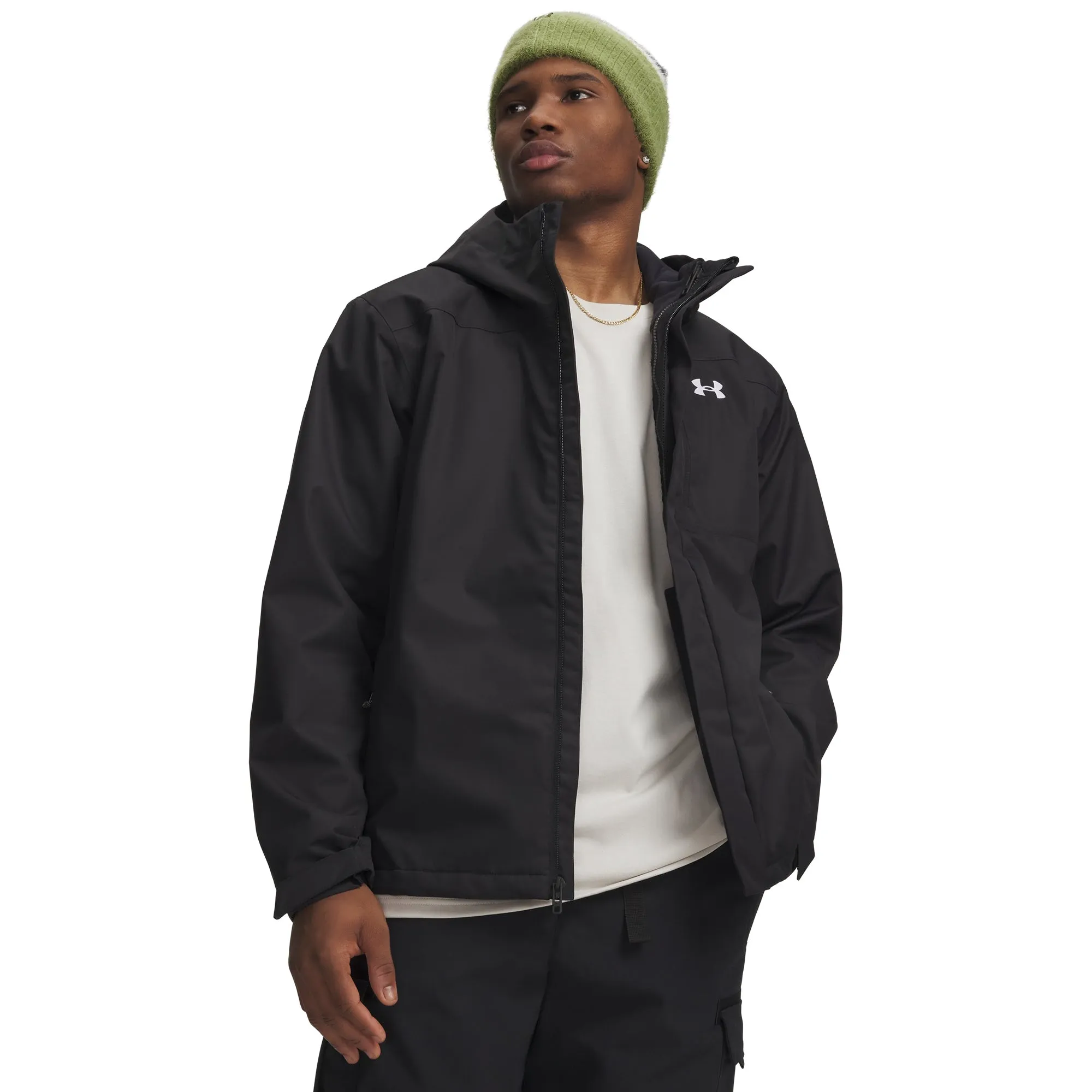 Under Armour Mens UA Porter 3-In-1 Jacket - Black/White sold by Zulily