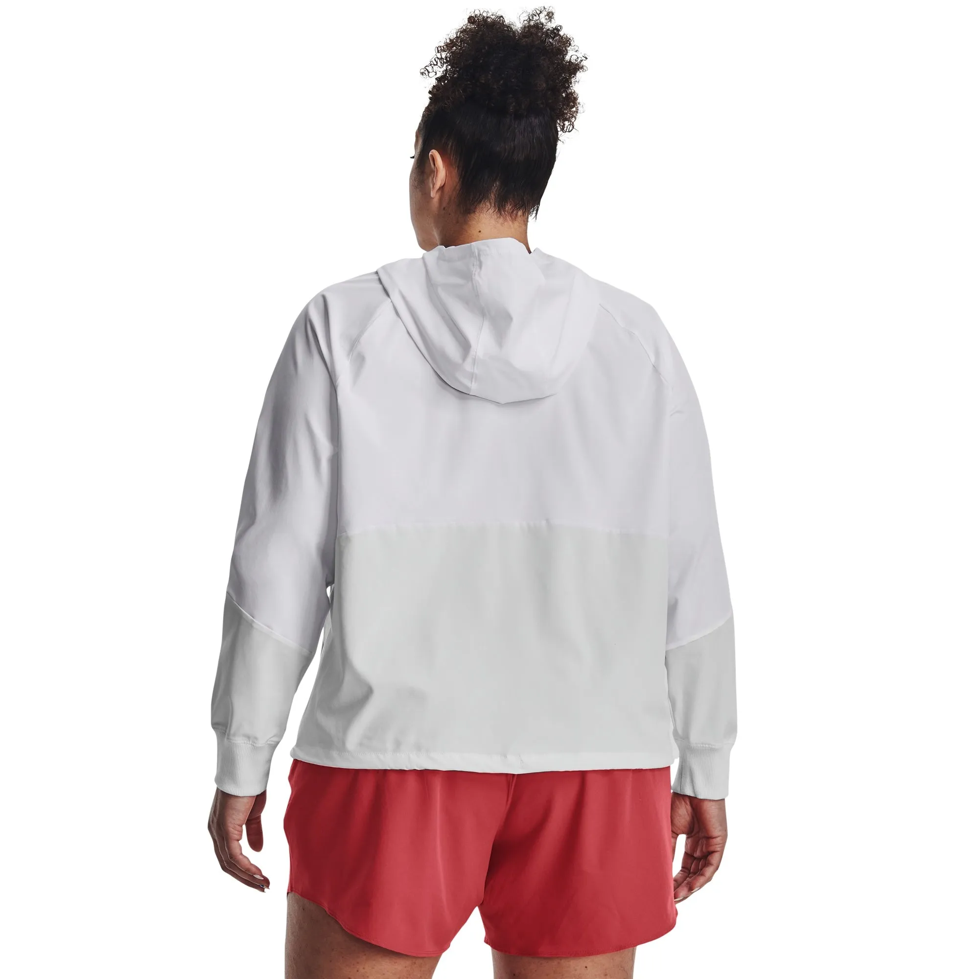 Under Armour Womens UA Woven Waterproof Jacket - White/Gray sold by Zulily product image thumbnail 2
