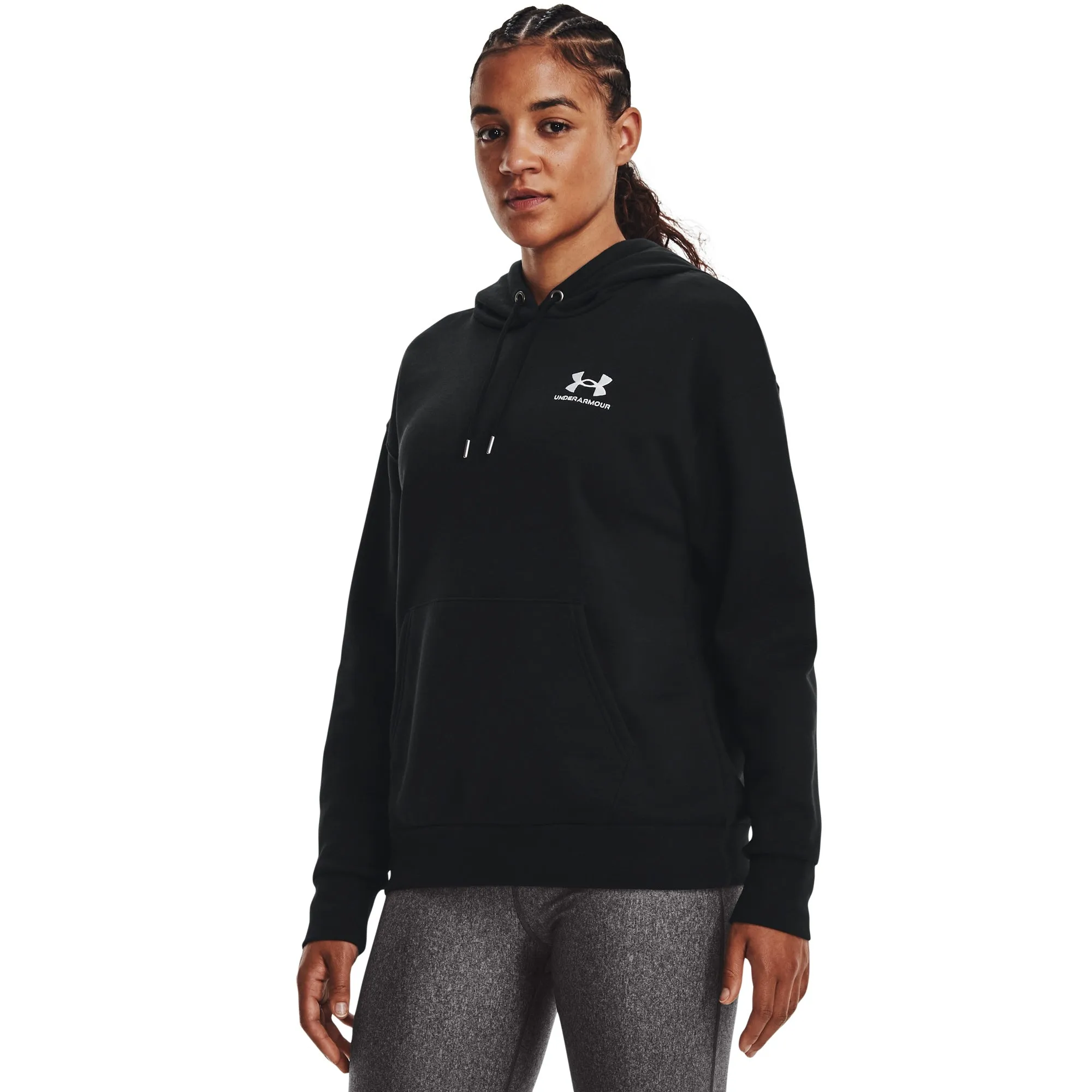 Under Armour Womens UA Essential Fleece Hoodie - Black sold by Zulily