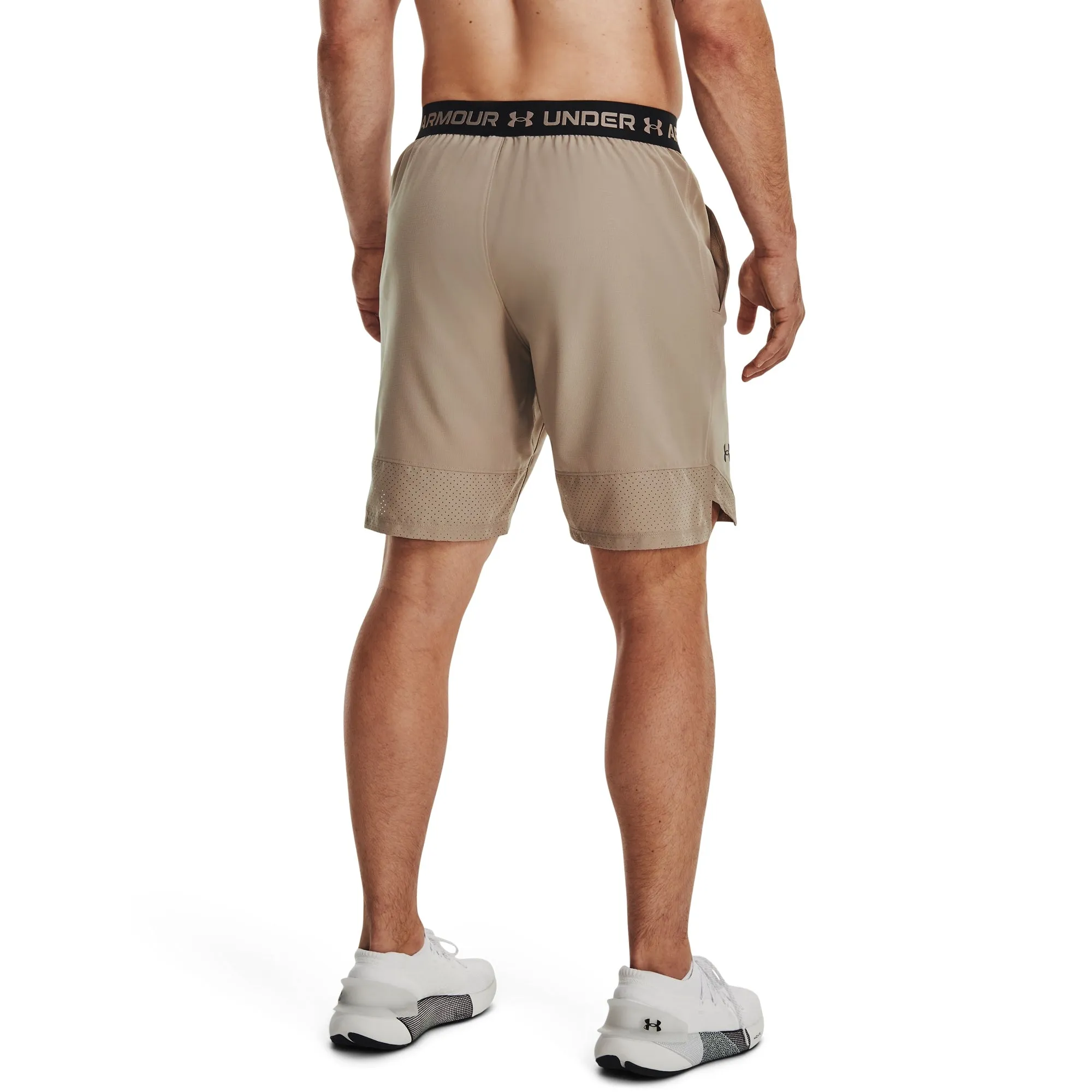 Under Armour Mens UA Vanish Woven Shorts - Timberwolf Taupe/Black sold by Zulily product image thumbnail 2
