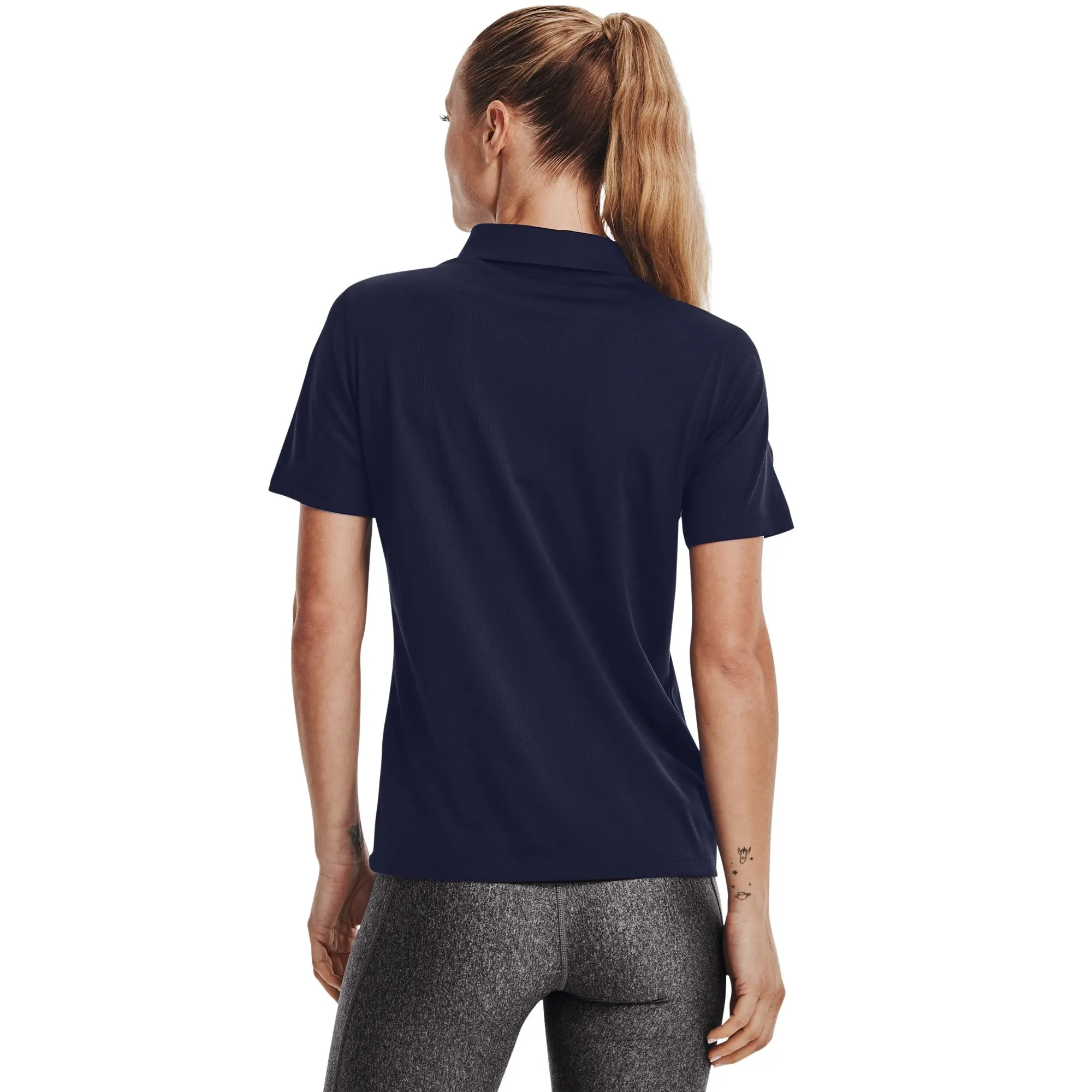Under Armour Womens UA Tech Polo - Midnight Navy/White sold by Zulily product image thumbnail 2