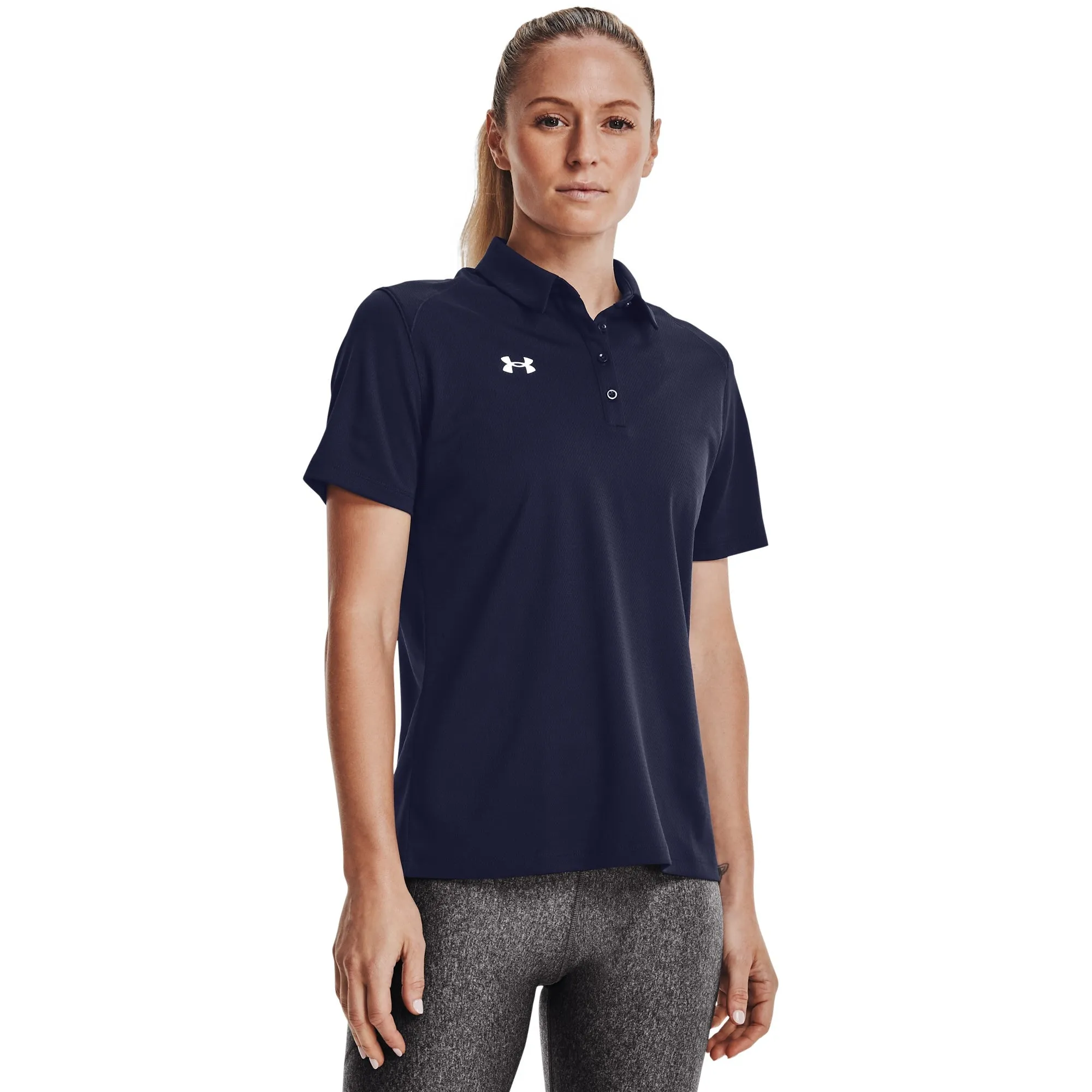 Under Armour Womens UA Tech Polo - Midnight Navy/White sold by Zulily
