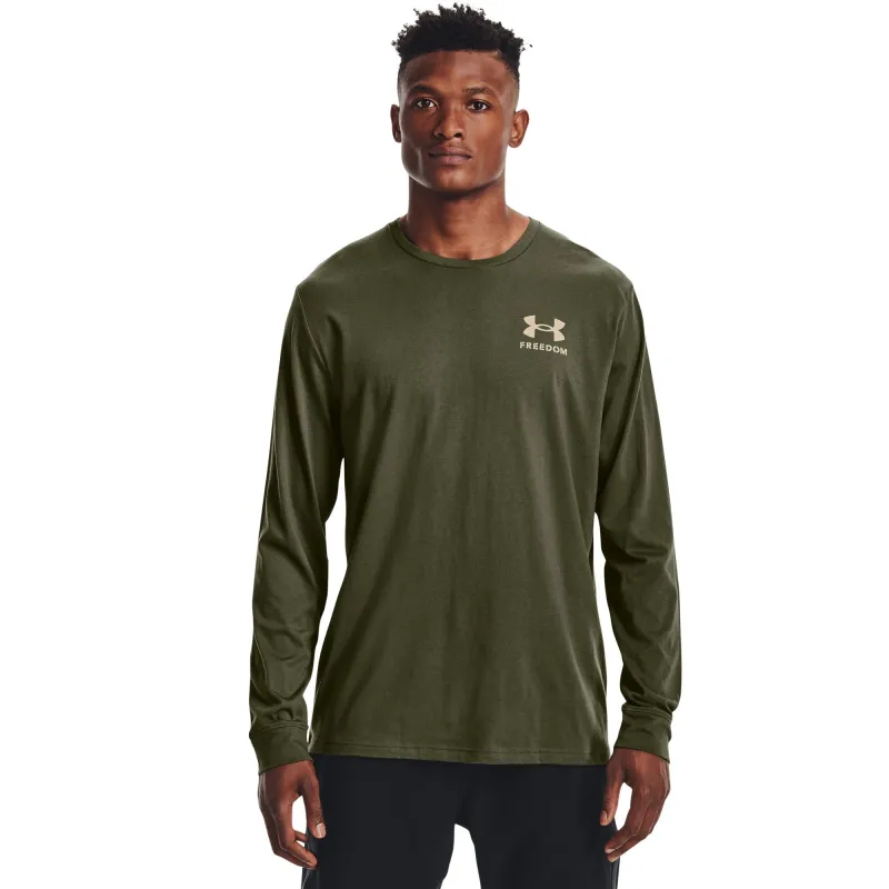 Under Armour Mens UA Freedom Flag T-Shirt Long Sleeve - Green made by Under Armour