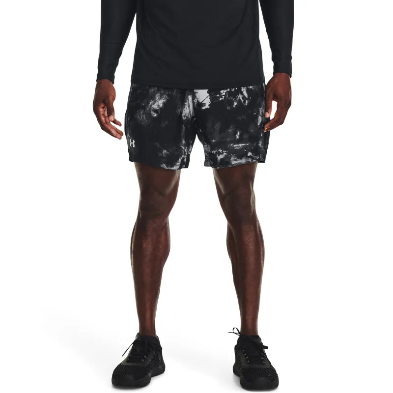 Under Armour Mens UA Vanish Woven 6" Printed Shorts - Black/Gray made by Under Armour