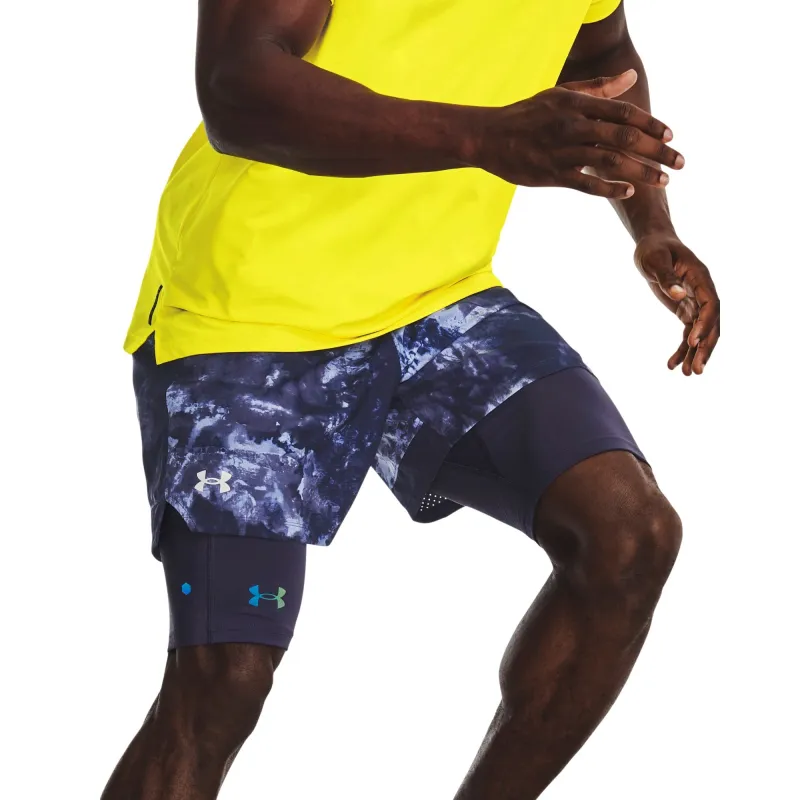 Under Armour Mens UA Vanish Woven 6" Printed Shorts - Blue made by Under Armour