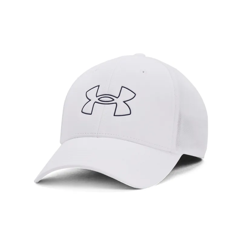 Under Armour Mens UA Iso-Chill Driver Mesh Golf Adjustable Hat - White made by Under Armour