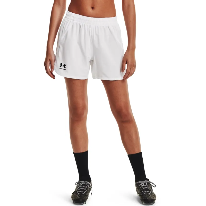 Under Armour Womens UA Accelerate Training Shorts 4.5" - White/Black made by Under Armour
