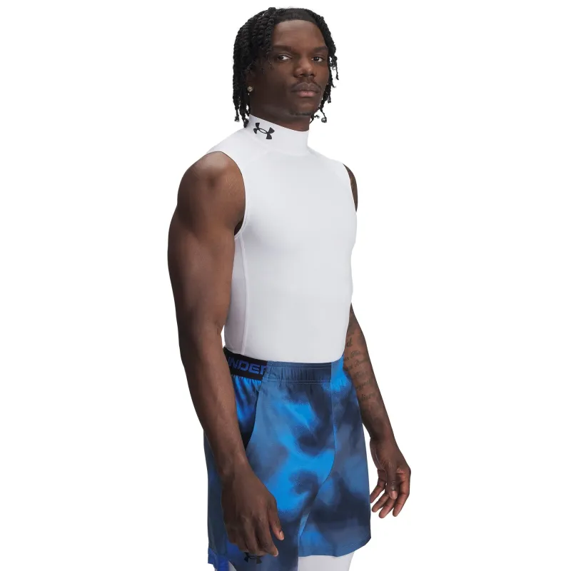 Under Armour Mens UA Heatgear Compression Mock Sleeveless - White made by Under Armour