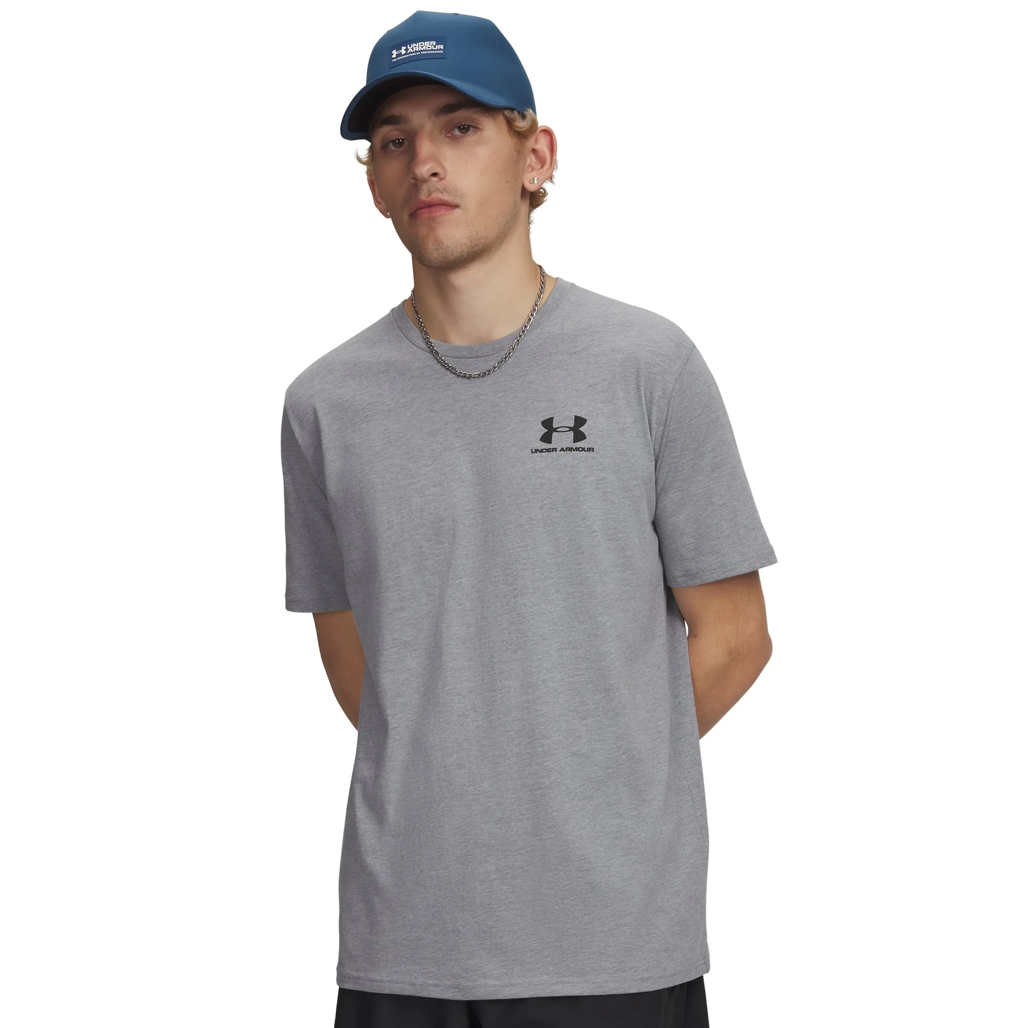 Under Armour Mens UA Sportstyle Left Chest Short Sleeve T-Shirt - Gray sold by Zulily