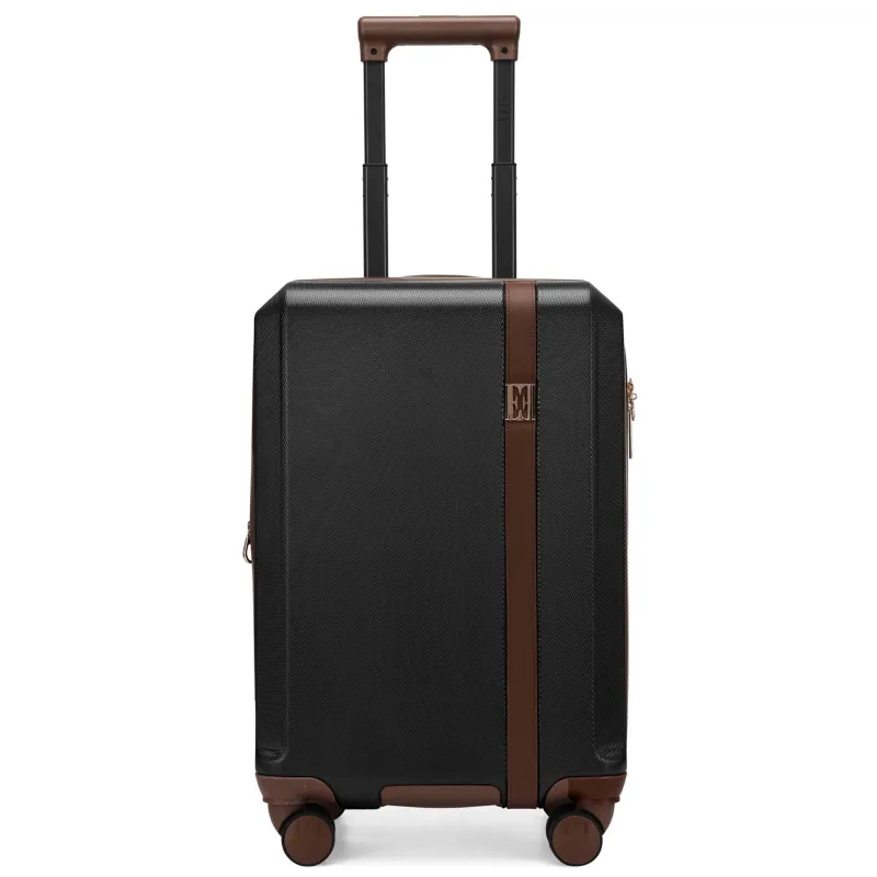 Luxe Journey PC-ABS Expandable Retro Spinner Carry-on Luggage made by Elle