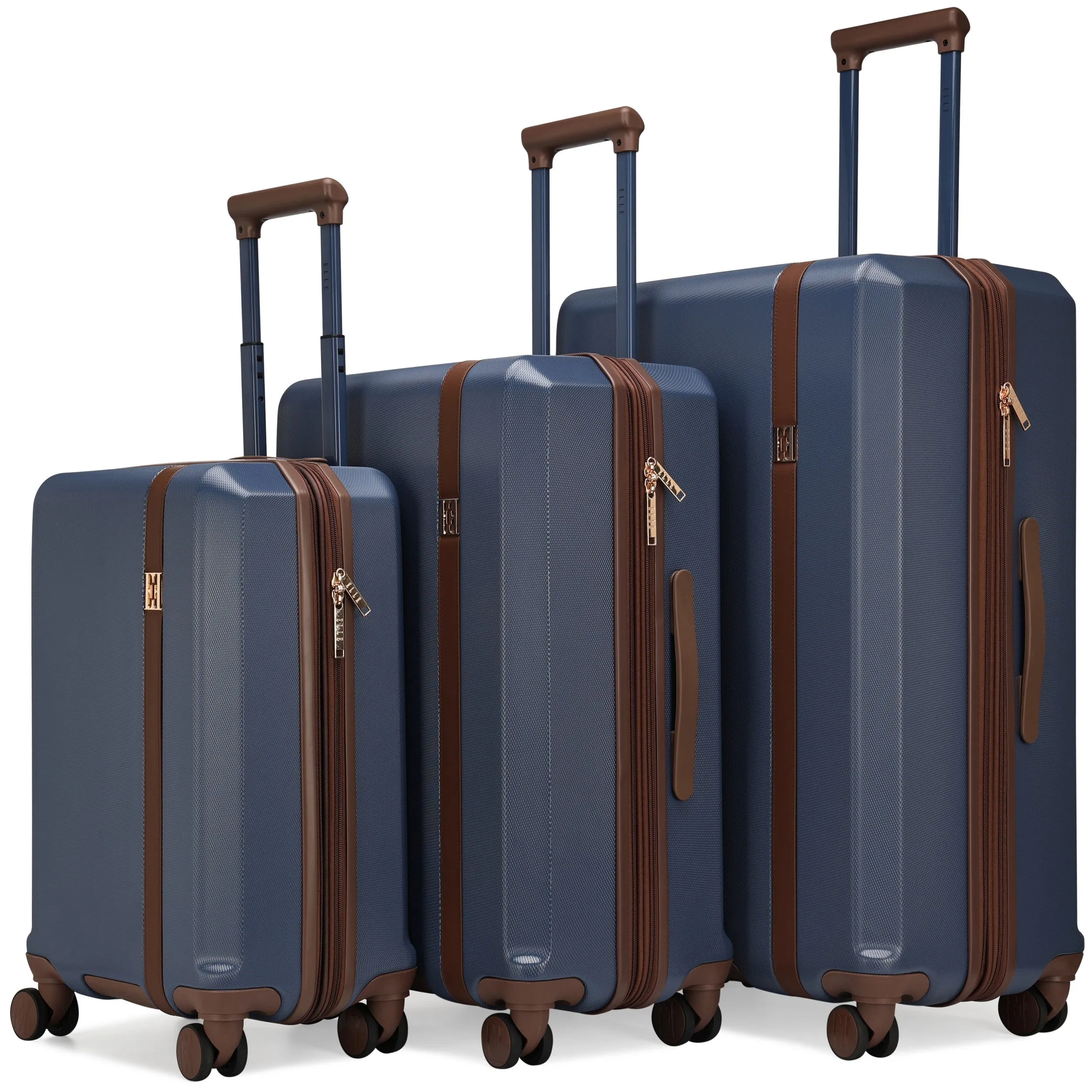 ELLE Luxe Journey 3 Piece Expandable Retro Spinner Luggage Set sold by Zulily product image thumbnail 2